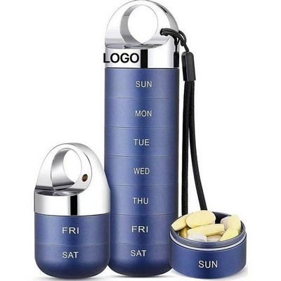 Alluminum Metal Travel Pill Organizer