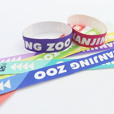 Festival Bracelets Party One time Use Own Logo Disposable Waterproof Bracelet Tyvek Wristband