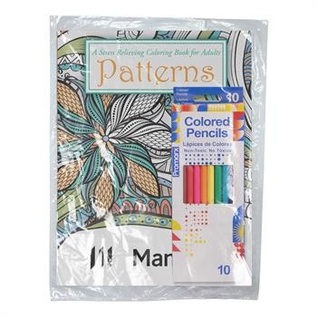 Patterns Stress Relieving Coloring Book for Adults Fun Pack