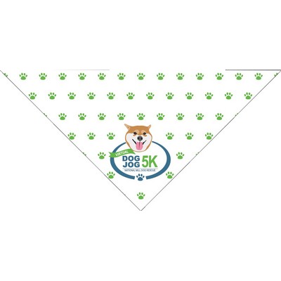 Digital Print USA Made Pet Bandanna Triangle 100% Poly Peachskin Poly Size: XL 27"x27"x38" LG Breeds