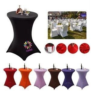 Round Highboy Stretch Table Covers(Ocean)