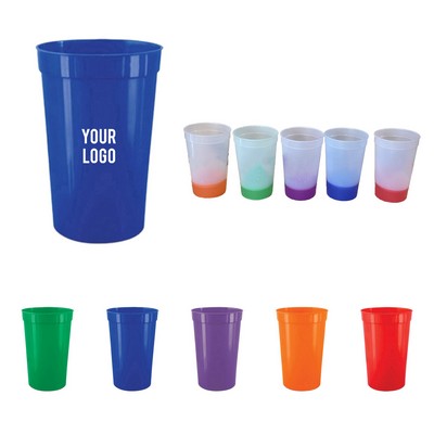 17Oz Cold Color Changing Plastic Stadium Cup