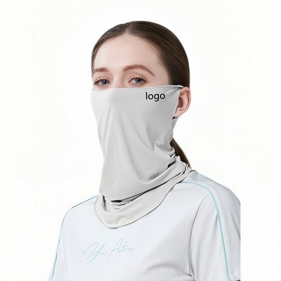 Ice Silk UV Protection Face Mask with Neck Cover for Summer Outdoor Cycling