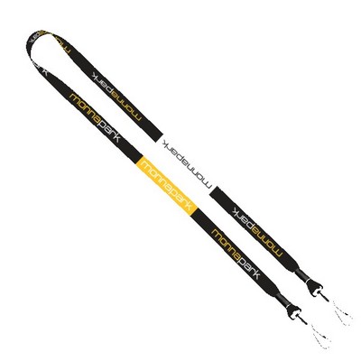 1/2" 2-Ended Dye-Sublimated Lanyard with Metal Crimp and Metal Swivel Snap