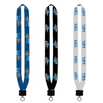1" Dye-Sublimated Lanyard with Plastic Clamshell & O-Ring