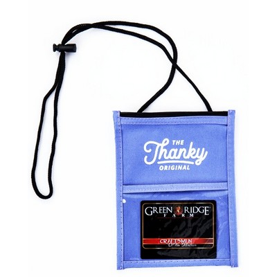 Clear Window Pocket Neck Wallets w/ Pen holder (4.5" x 3")