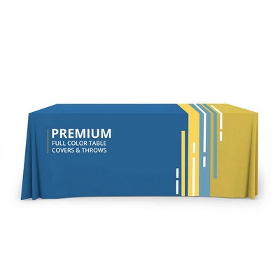 Premium Full Color Table Covers & Throws - 3 Sided (8' x 2.5')