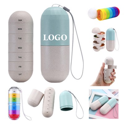 7-Day Waterproof Travel Pill Case with Daily Compartments