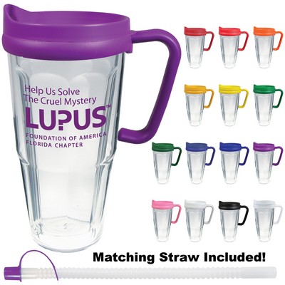 24 Oz. Double Wall Thermal Travel Mug - Screen Printing