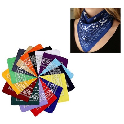Multi-Purpose Bandanas Paisley Cowboy Polyester Headbands