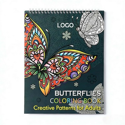 Stress Reliever Coloring Book- Butterfly Patterns