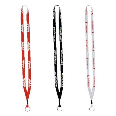 1/2" Dye-Sublimated Lanyard with Metal Crimp & Metal Split-Ring