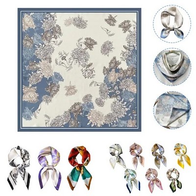 Custom Silk Bandanas For Hair Neck(Ocean)