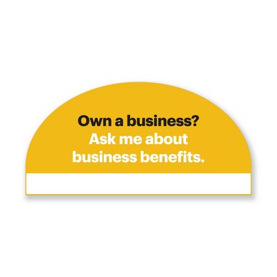 USA Made Synthetic Paper Badge Ribbon Full-Color (1.25"x2.5") Half Oval