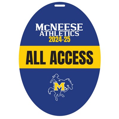 Oval Shape Laminated Badge (5.75" X 4.125")