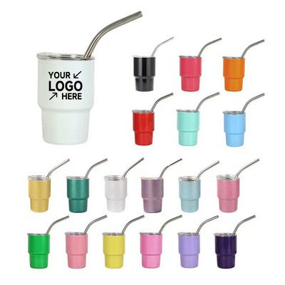 3 oz Mini Metal Shot Glass Tumbler