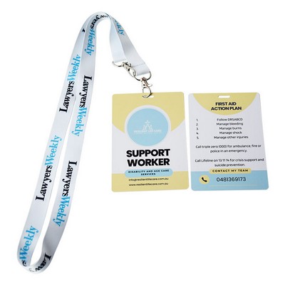 Volunteer Lanyard with PVC Plastic Card Pass Volunteer Identification ID Badges Bulk Breakaway