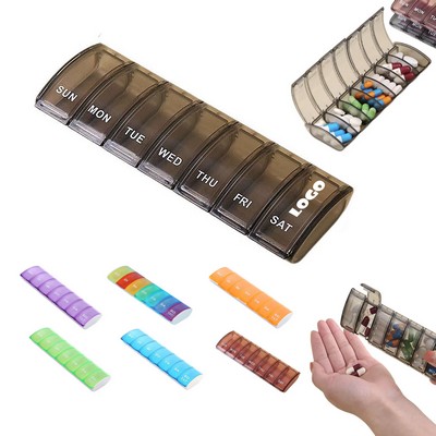 7 Day Pill Organizer Pill Dispenser Weekly Medication Case
