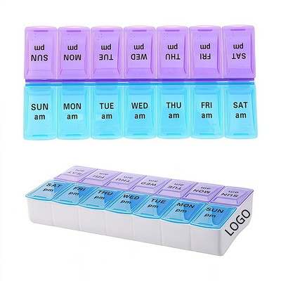 AM PM Weekly Pill Organizer 2 Times A Day