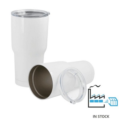 30 oz Stainless Steel Tumbler - White