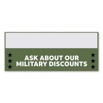 USA Made Synthetic Paper Badge Ribbon Full-Color (1.25"x3") Rectangle