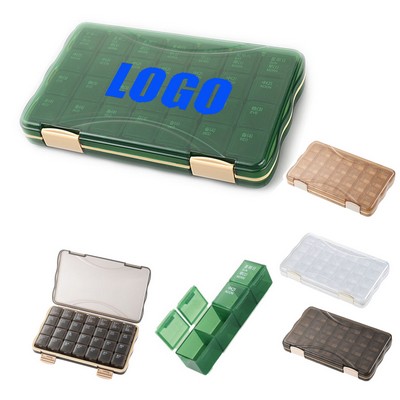 Portable Pill Box Vitamin Organizer 28 Days