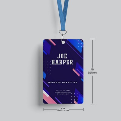 Full Color 5"H x 3"W PVC Card