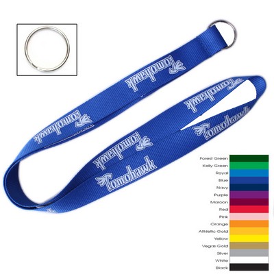 3/4" Polyester Lanyard with Metal Split Ring
