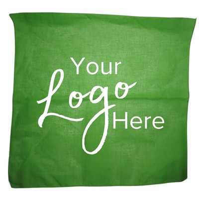 100% Cotton Bandana 22x22" (Hemmed)