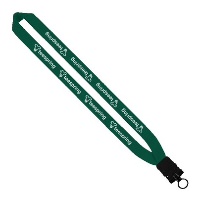 1" Cotton Lanyard with Plastic Snap-Buckle Release & O-Ring