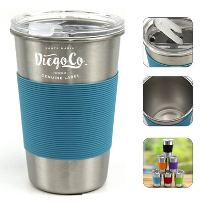 12oz Stainless Steel Travel Tumbler with Insulated Sleeve
