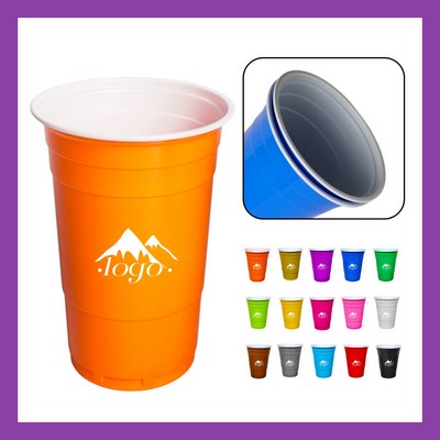 16 Oz. Reusable Smooth Plastic Stadium Cup