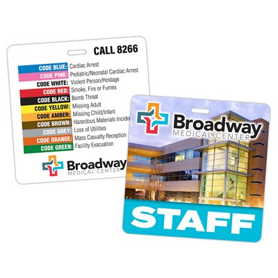 Extra-Thick Laminated I.D./Event Badge with Punch - 4x4 - 24 pt.